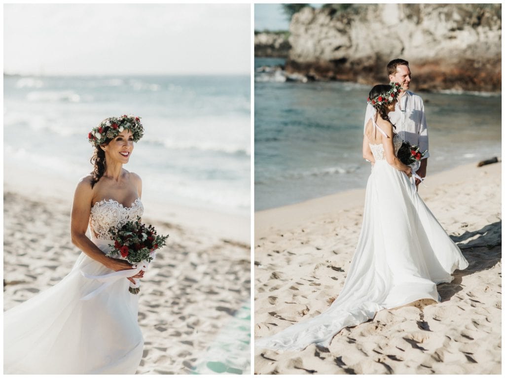 Maui Elopement Photographer Amy Jayne Photography couple getting married on the beach in Kapalua
