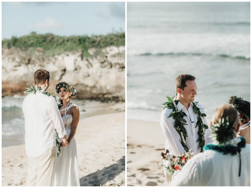 Maui Elopement Photographer Amy Jayne Photography couple getting married on the beach in Kapalua