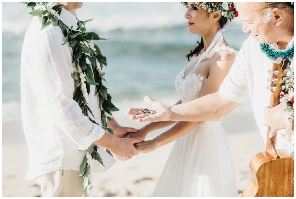 Maui Elopement Photographer Amy Jayne Photography couple getting married on the beach in Kapalua