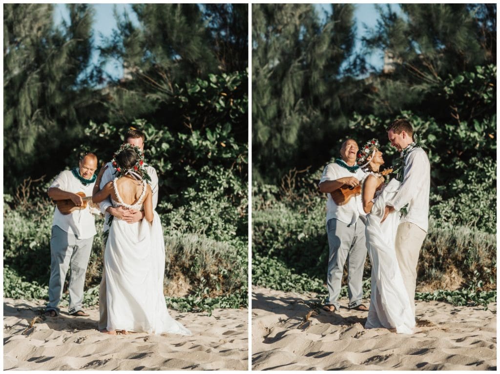 Maui Elopement Photographer Amy Jayne Photography couple getting married on the beach in Kapalua