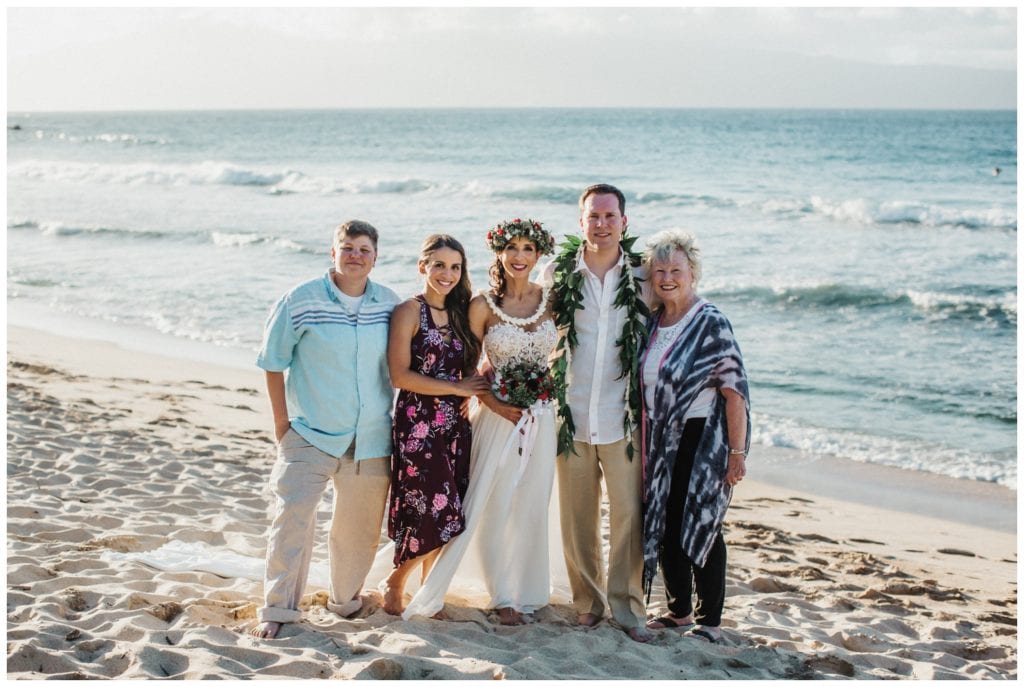 Maui Elopement Photographer Amy Jayne Photography couple getting married on the beach in Kapalua