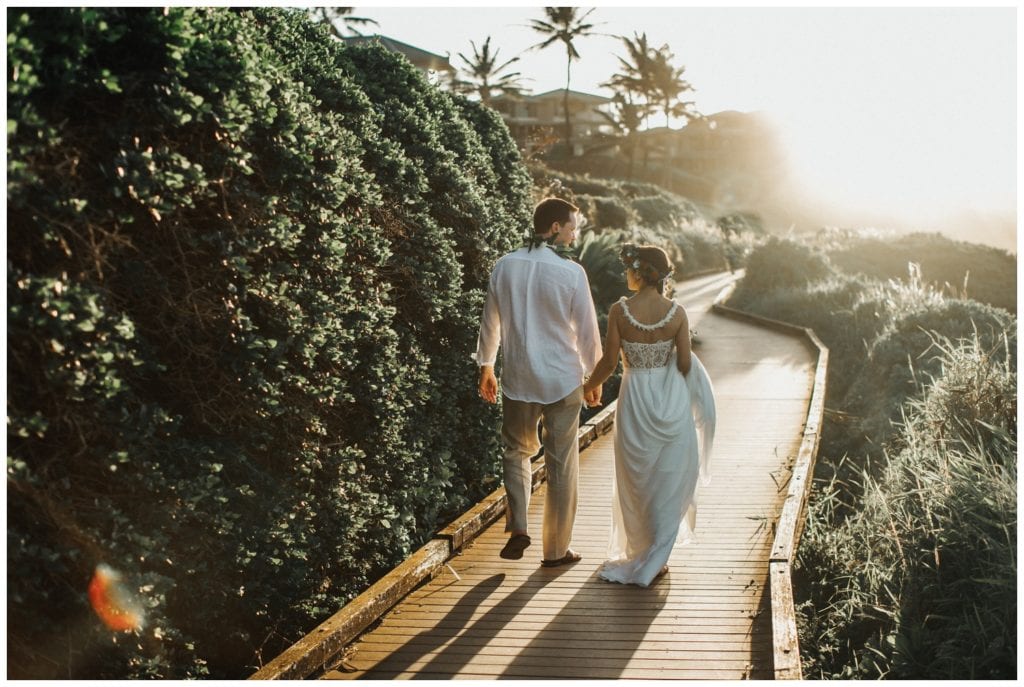 Maui Elopement Photographer Amy Jayne Photography couple getting married on the beach in Kapalua