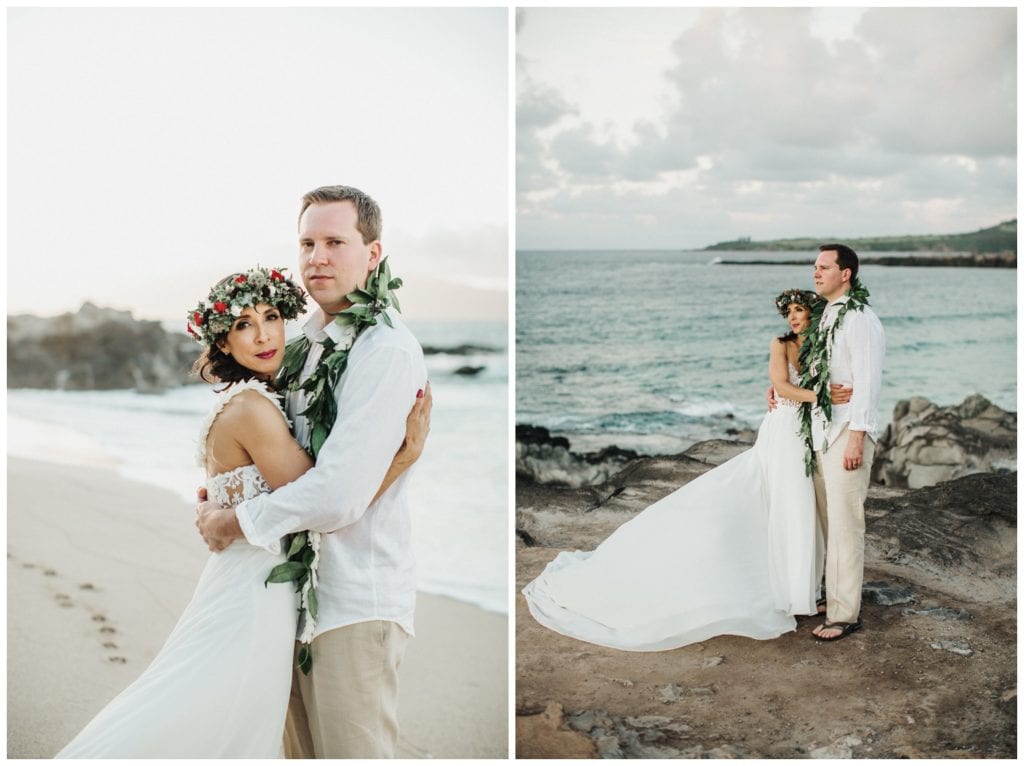 Maui Elopement Photographer Amy Jayne Photography couple getting married on the beach in Kapalua