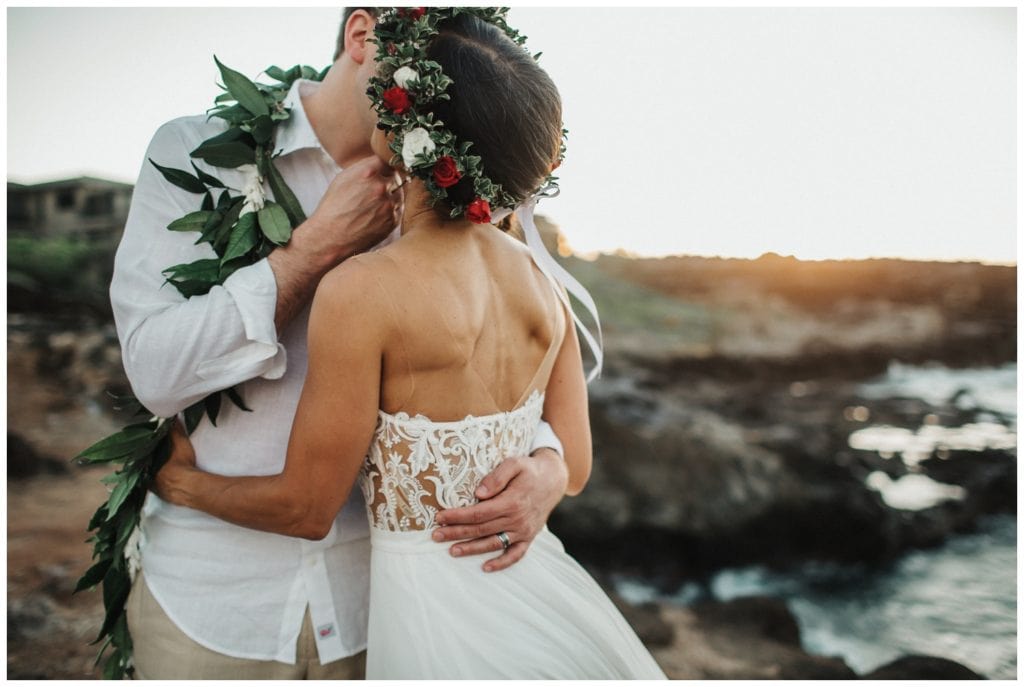 Maui Elopement Photographer Amy Jayne Photography couple getting married on the beach in Kapalua