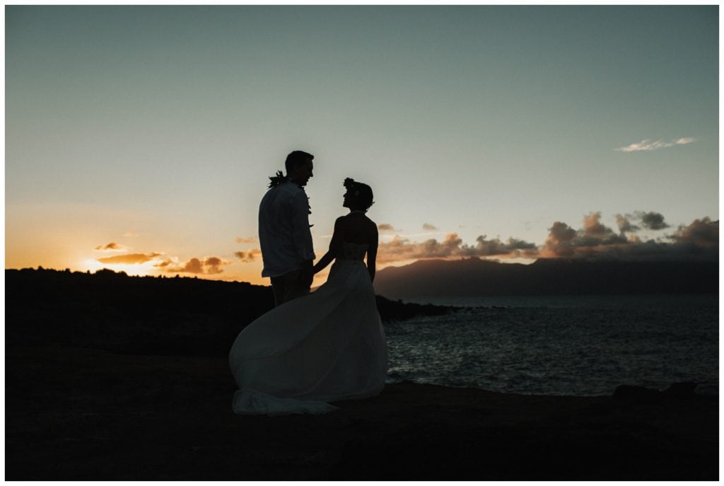 Maui Elopement Photographer Amy Jayne Photography couple getting married on the beach in Kapalua