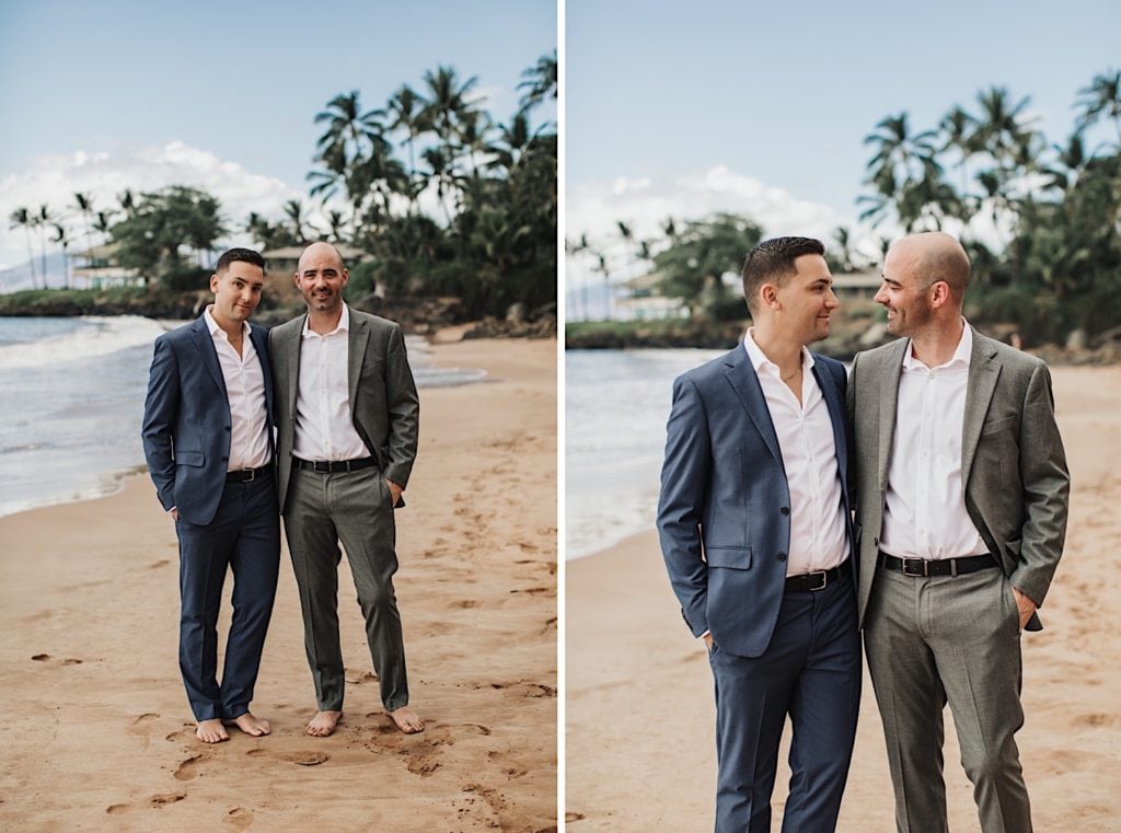 Maui LGBTQ Wedding in Kihei Wailea couple married on the beach