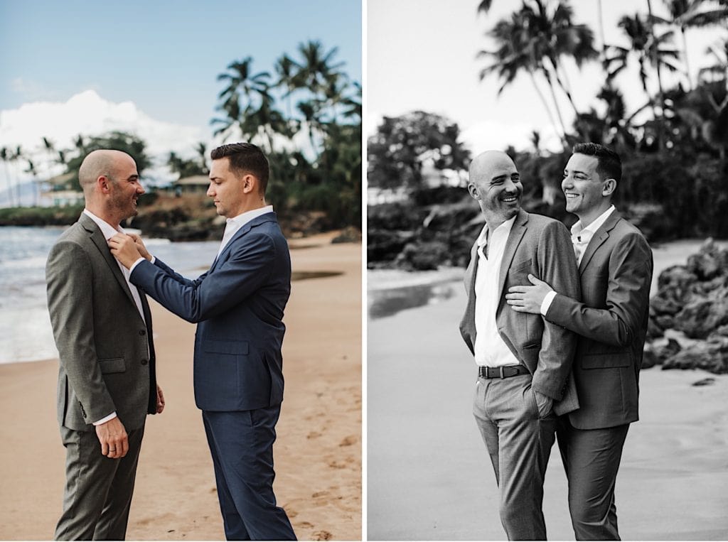Maui LGBTQ Wedding in Kihei Wailea couple married on the beach