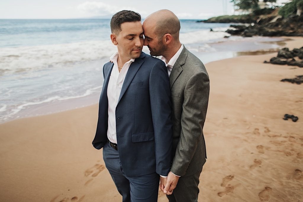 Maui LGBTQ Wedding in Kihei Wailea couple married on the beach