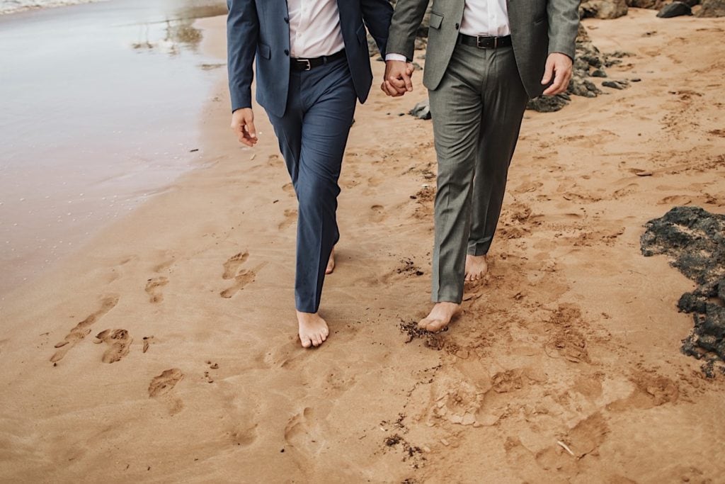 Maui LGBTQ Wedding in Kihei Wailea couple married on the beach