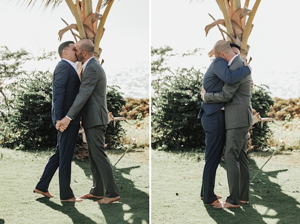 Maui LGBTQ Wedding in Kihei Wailea couple married on the beach