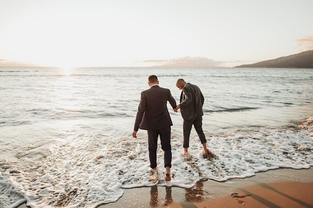 Maui LGBTQ Wedding in Kihei Wailea couple married on the beach