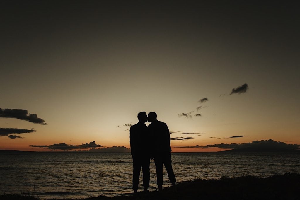 Maui LGBTQ Wedding in Kihei Wailea couple married on the beach