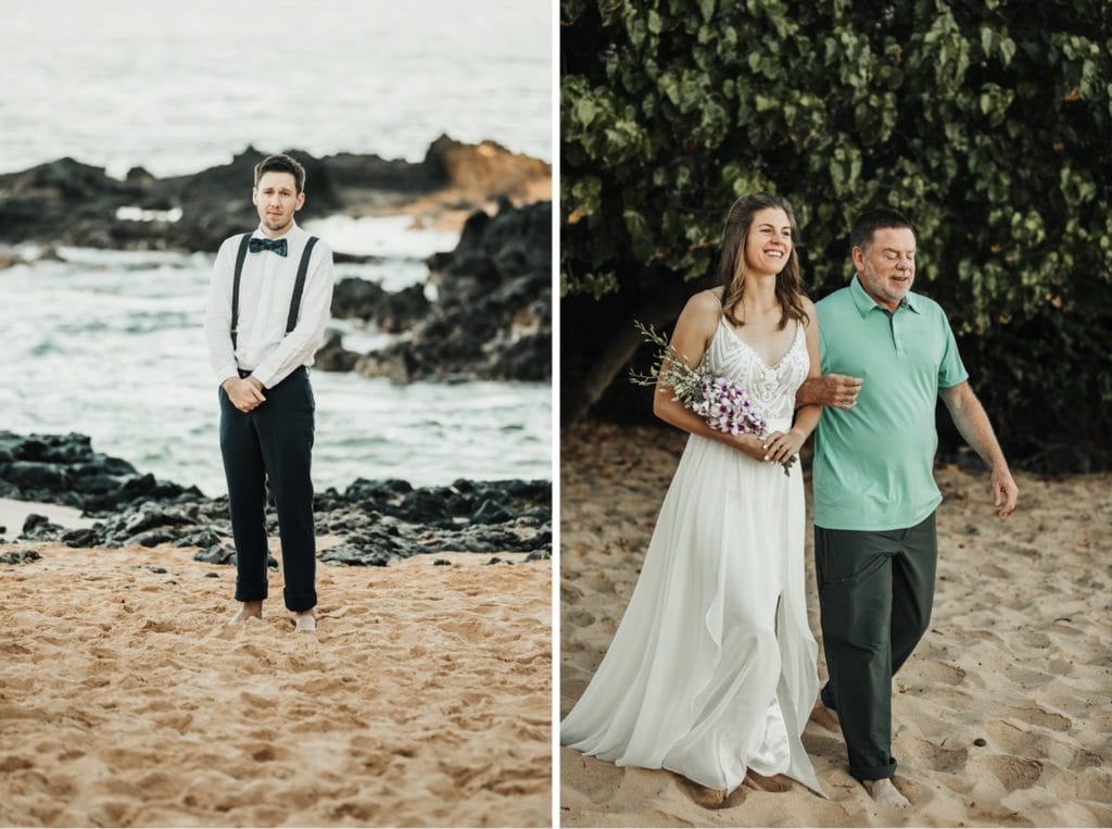 Makena Cove Elopement in Maui wedding couple