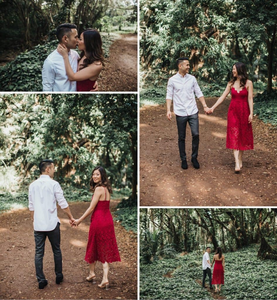 Maui Engagement Photography couple walkking