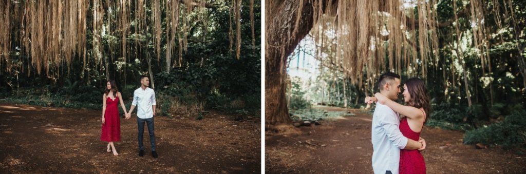 Maui Engagement Photography couple kissing