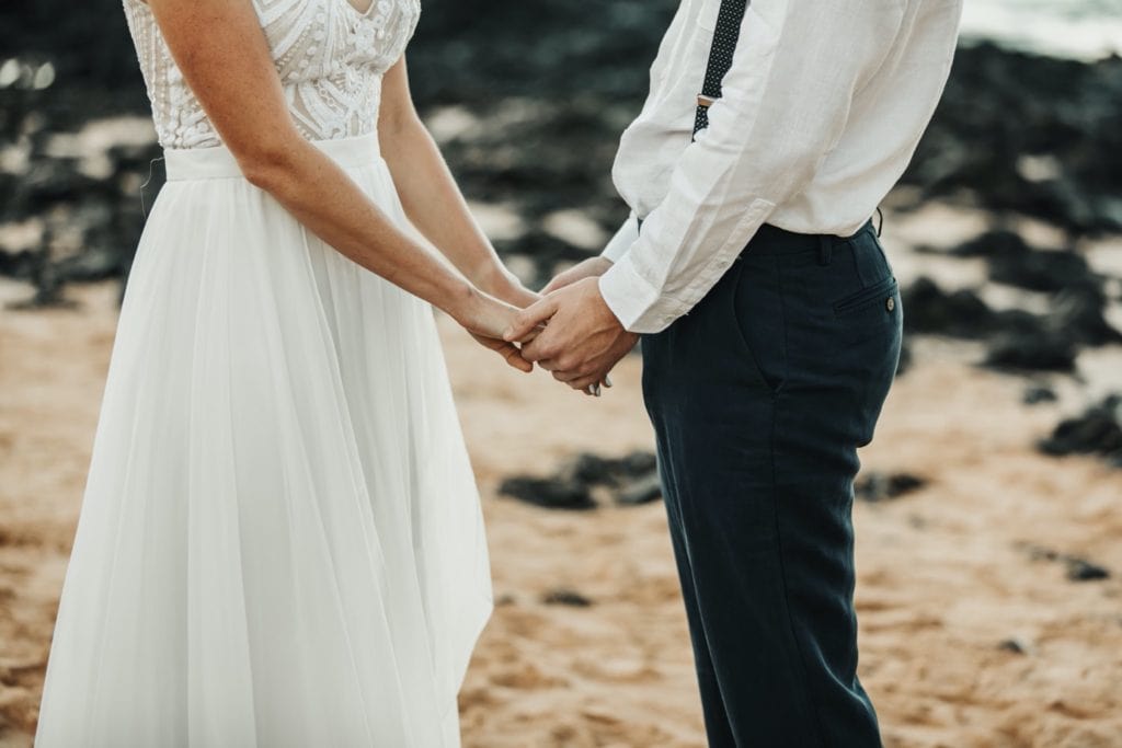 Makena Cove Elopement in Maui wedding couple