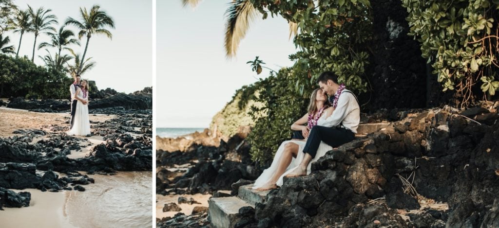 Makena Cove Elopement in Maui wedding couple