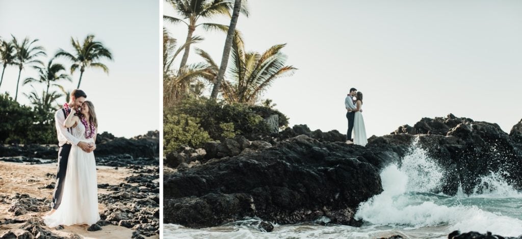 Makena Cove Elopement in Maui wedding couple