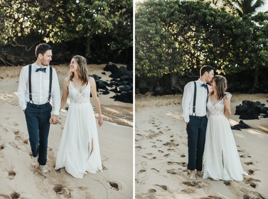 Makena Cove Elopement in Maui wedding couple