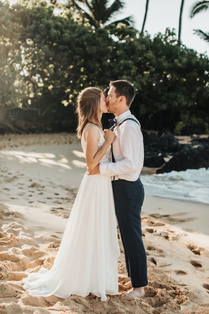 Makena Cove Elopement in Maui wedding couple