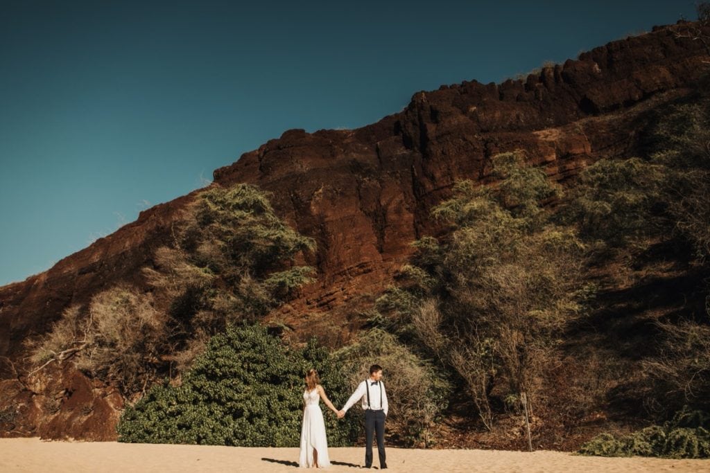 Makena Cove Elopement in Maui wedding couple