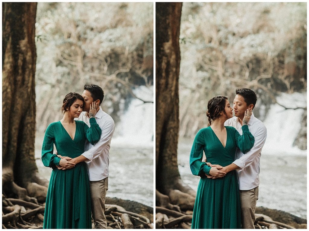 Maui Waterfall engagement Photos