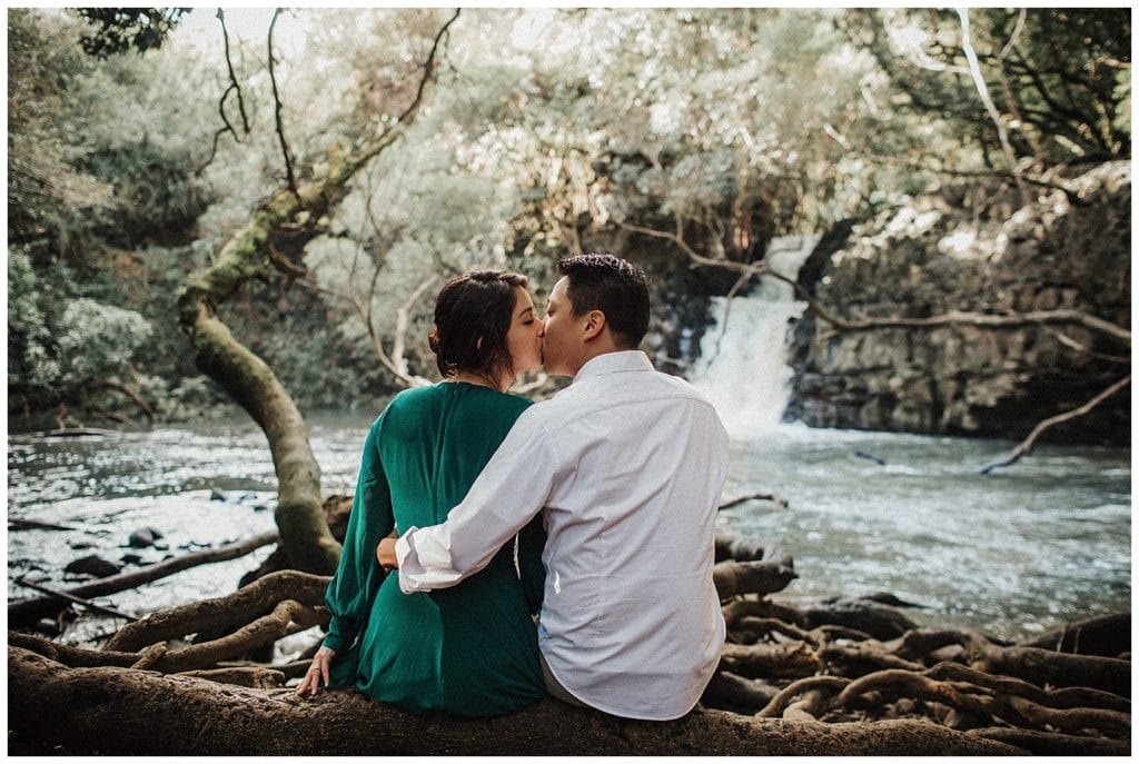 Maui Waterfall engagement Photos