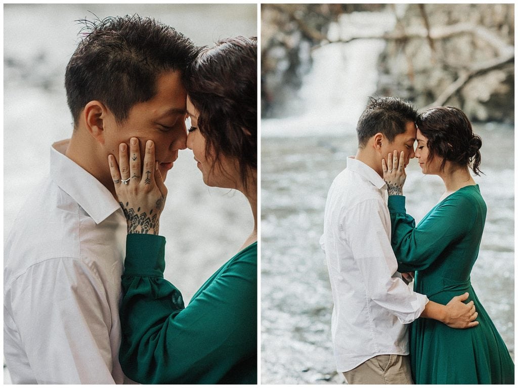 Maui Waterfall engagement Photos