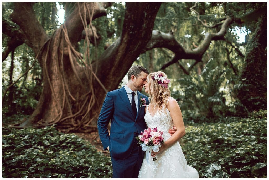 Jungle and Cliffside elopement in Maui Amy Jayne Photography couple getting married
