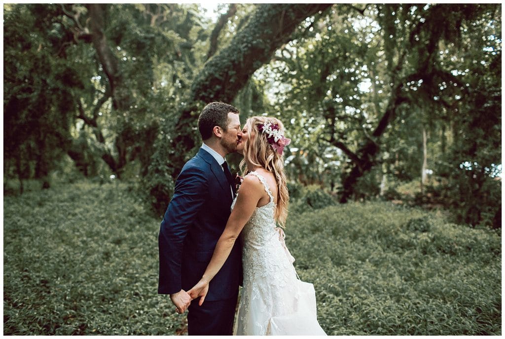 Jungle and Cliffside elopement in Maui Amy Jayne Photography couple getting married