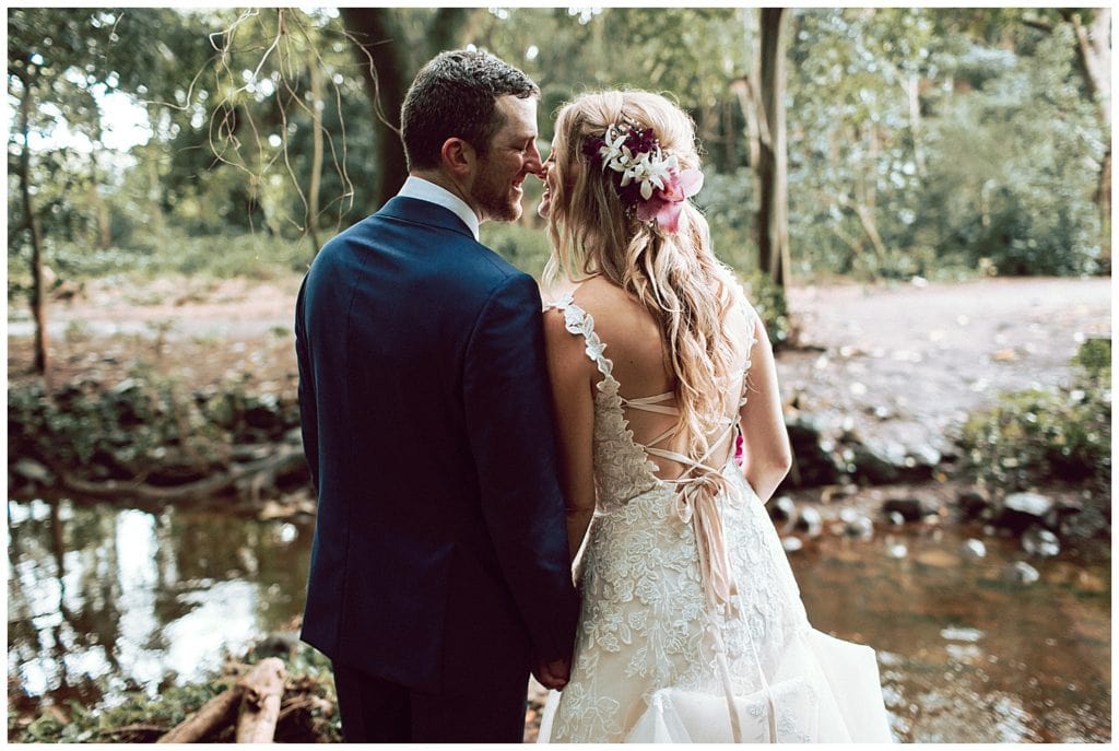 Jungle and Cliffside elopement in Maui Amy Jayne Photography couple getting married