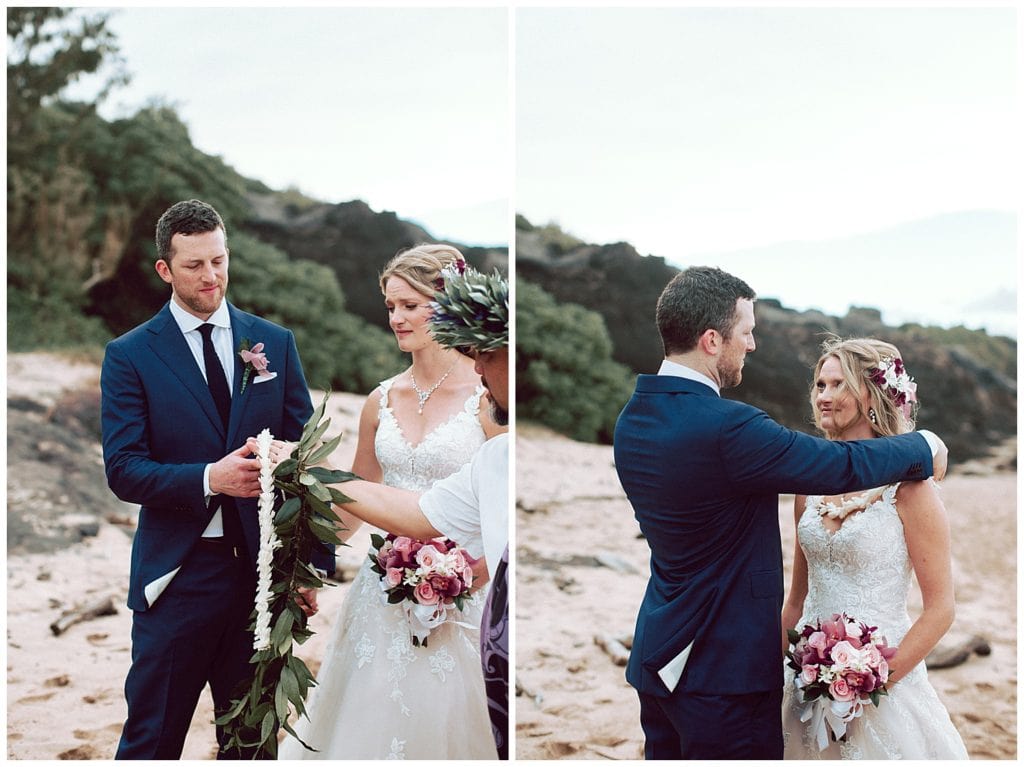 Jungle and Cliffside elopement in Maui Amy Jayne Photography couple getting married