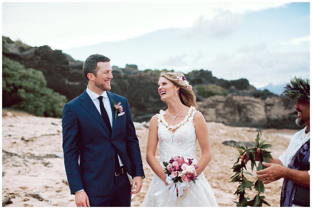Jungle and Cliffside elopement in Maui Amy Jayne Photography couple getting married
