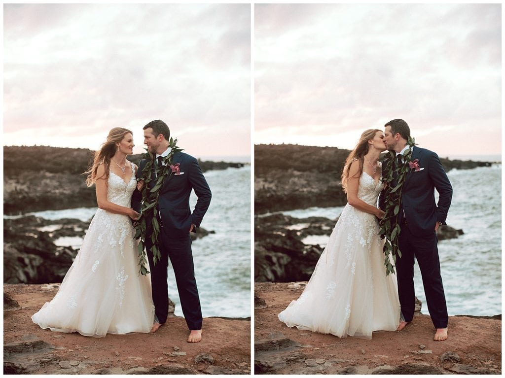 Jungle and Cliffside elopement in Maui Amy Jayne Photography couple getting married