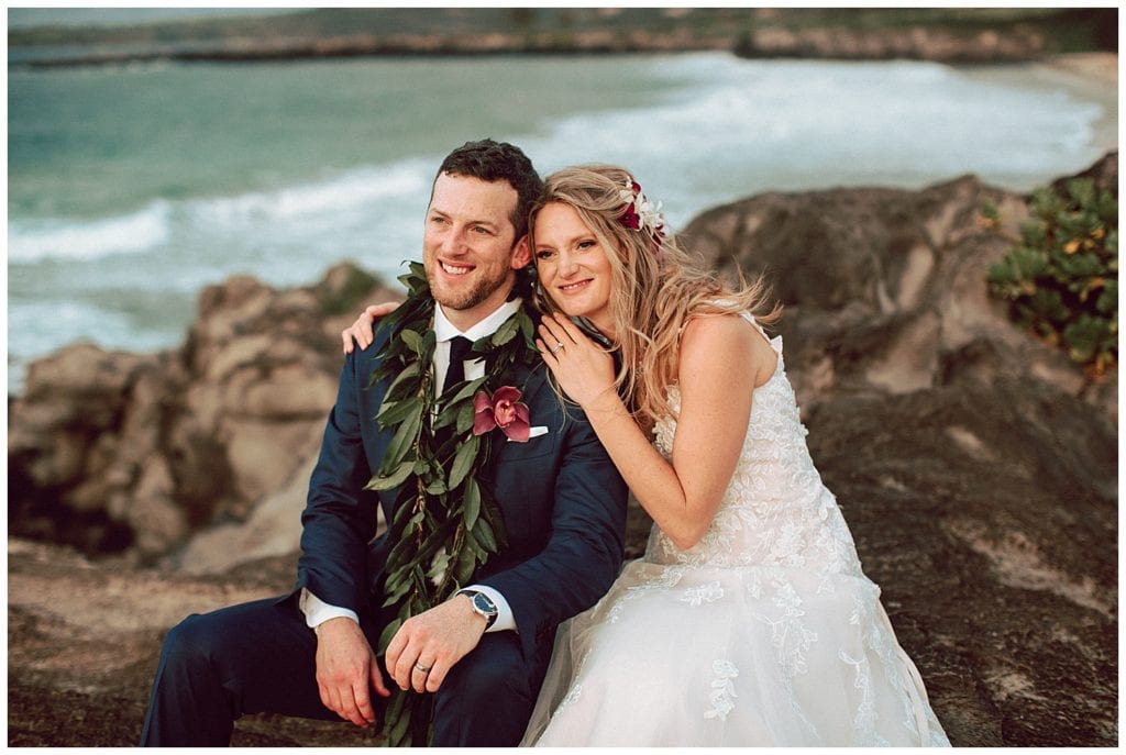 Jungle and Cliffside elopement in Maui Amy Jayne Photography couple getting married
