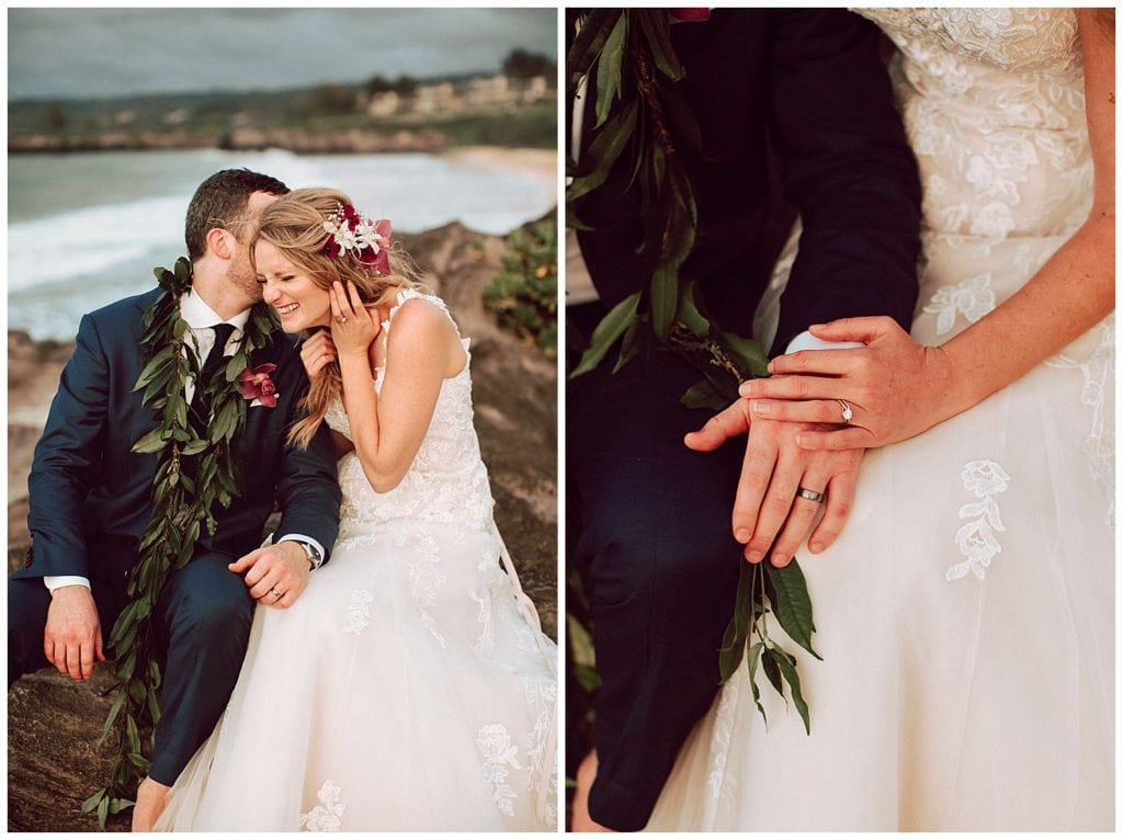 Jungle and Cliffside elopement in Maui Amy Jayne Photography couple getting married