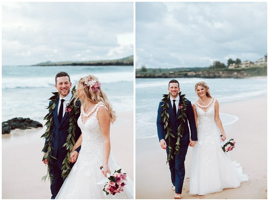 Jungle and Cliffside elopement in Maui Amy Jayne Photography couple getting married