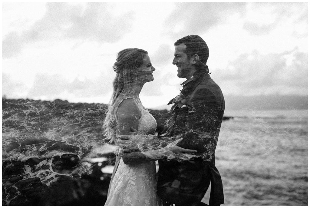 Jungle and Cliffside elopement in Maui Amy Jayne Photography couple getting married