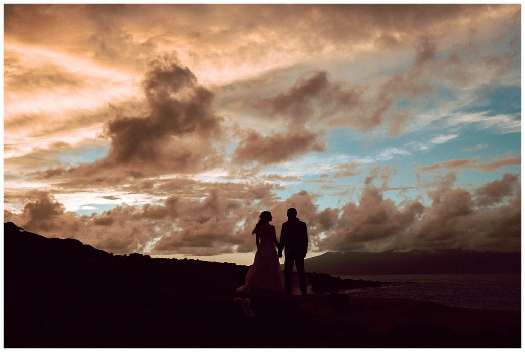 Jungle and Cliffside elopement in Maui Amy Jayne Photography couple getting married
