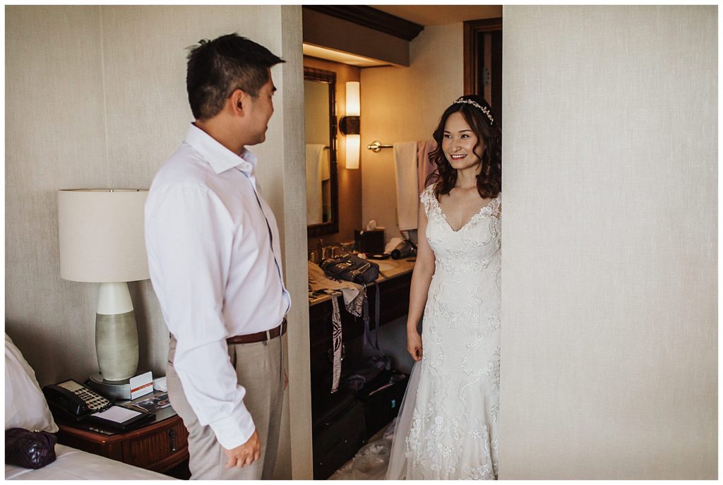 Hyatt Maui Wedding Photographer Amy Jayne Photographed the couple getting ready in their rooms