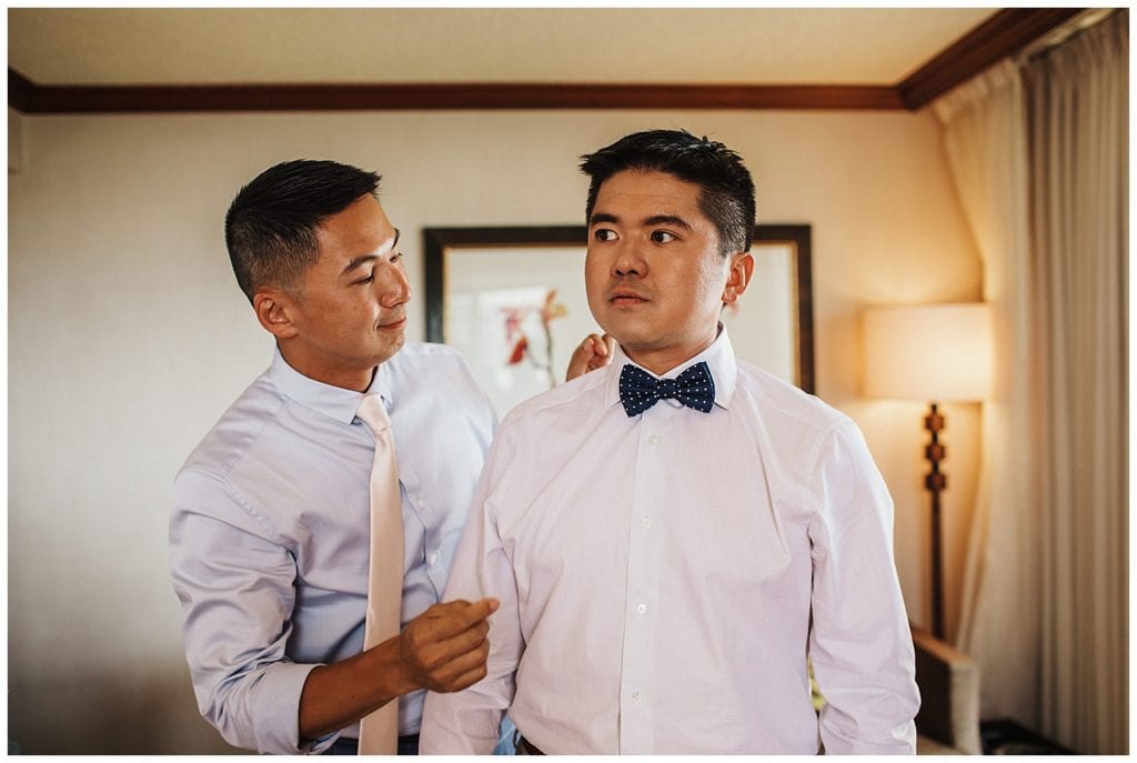 Hyatt Maui Wedding Photographer Amy Jayne Photographed the couple getting ready in their rooms