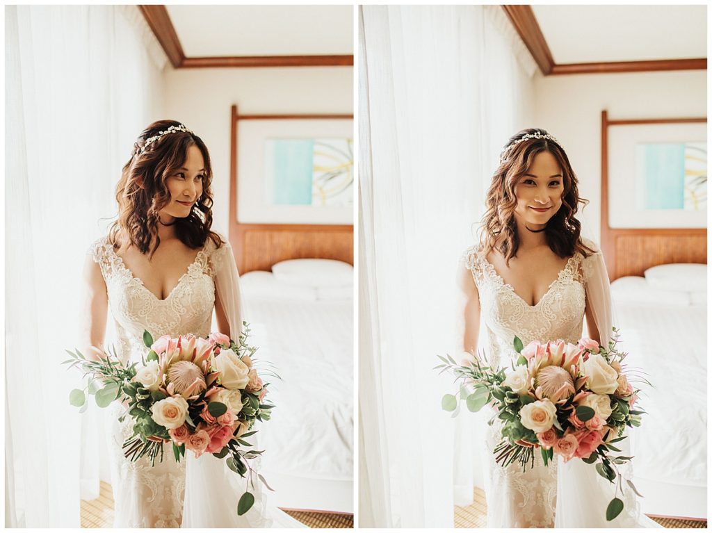 Hyatt Maui Wedding Photographer Amy Jayne Photographed the couple getting ready in their rooms