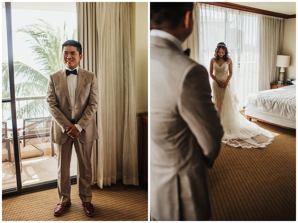 Hyatt Maui Wedding Photographer Amy Jayne Photographed the couple getting ready in their rooms