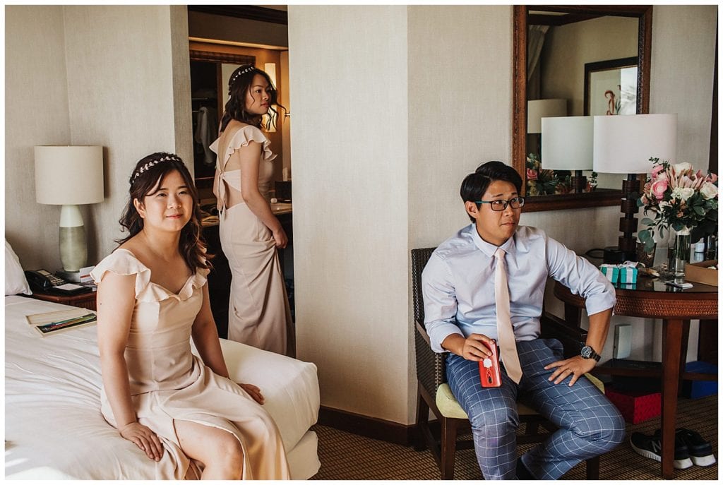 Hyatt Maui Wedding Photographer Amy Jayne Photographed the couple getting ready in their rooms