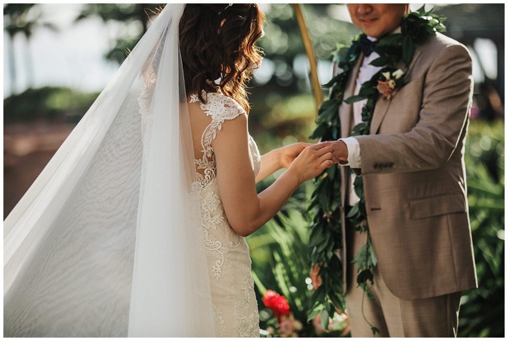 Hyatt Maui Wedding Photographer Amy Jayne Photographed the couple on their wedding day in this beautiful hotel