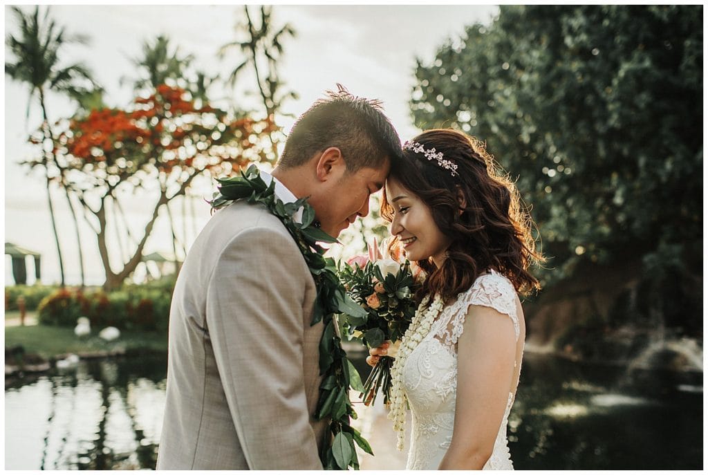 Hyatt Maui Wedding Photographer Amy Jayne Photographed the couple on their wedding day in this beautiful hotel