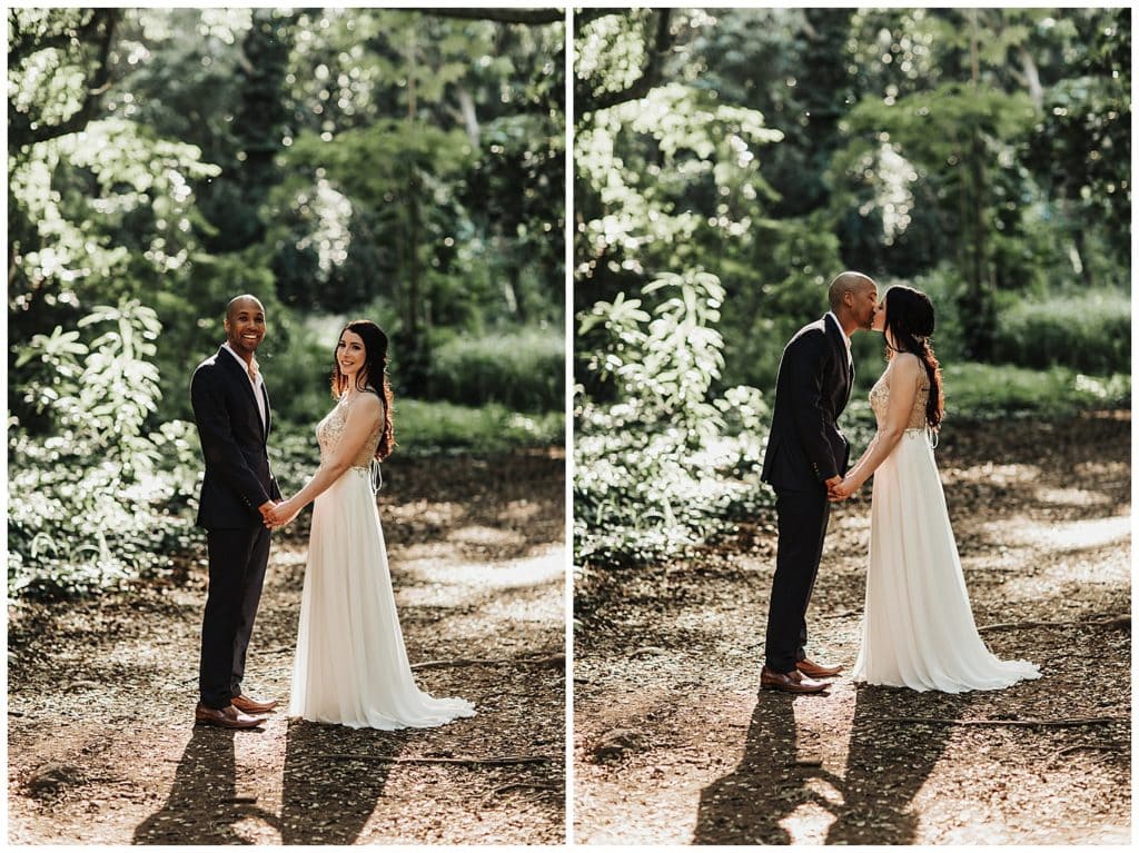 Maui Jungle Wedding Elopement in Kapalua at a jungle and at Ironwoods beach.