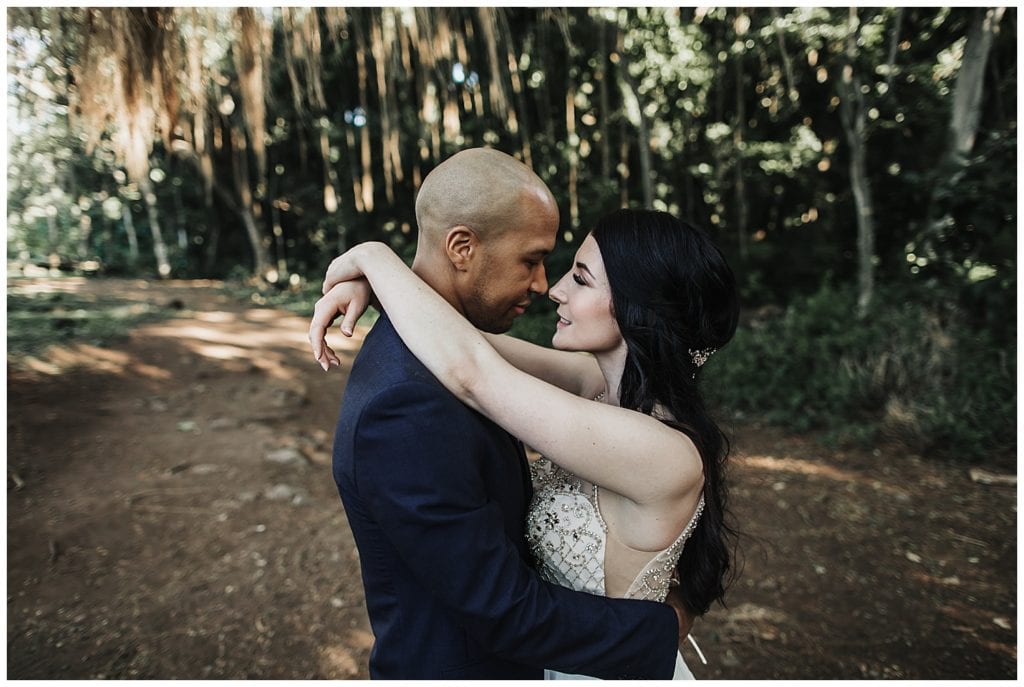 Maui Jungle Wedding Elopement in Kapalua at a jungle and at Ironwoods beach.