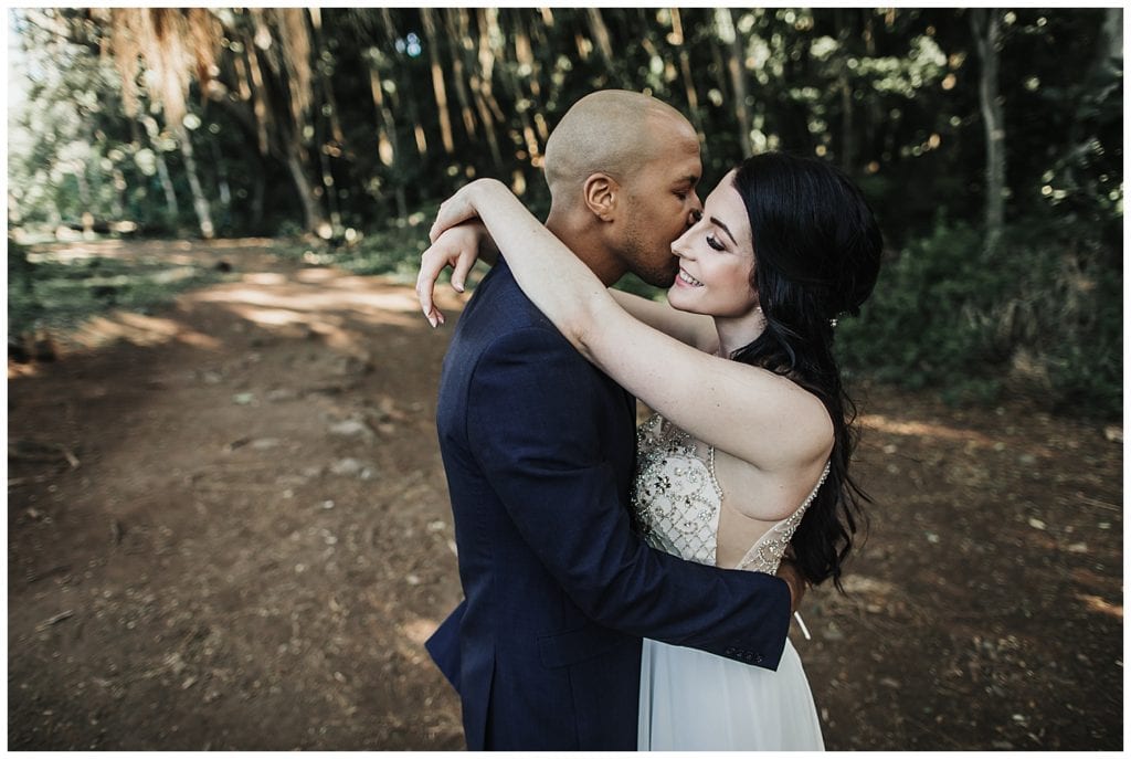 Maui Jungle Wedding Elopement in Kapalua at a jungle and at Ironwoods beach.