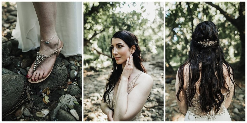 Maui Jungle Wedding Elopement in Kapalua at a jungle and at Ironwoods beach.